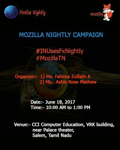 Invitation of Firefox Nightly Campaign